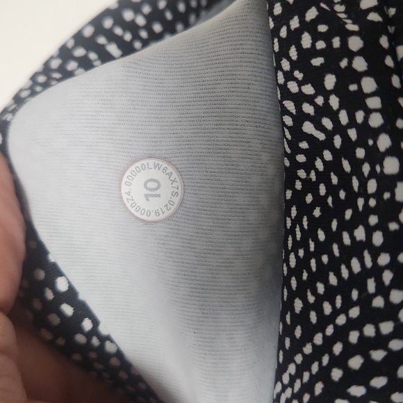 Lululemon Free Spirit Alpine White Black Leggins - Picture 7 of 11